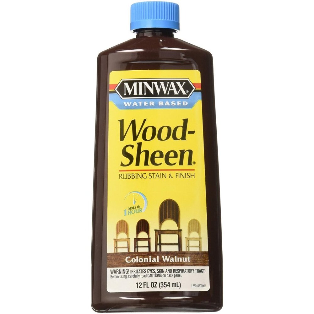 Minwax Water Based Wood-Sheen Running Stain & Finish, Colonial Walnut, 12 oz